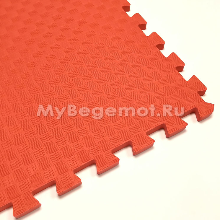 Мягкий пол, коврики-пазлы 100х100x1.4 см, красные