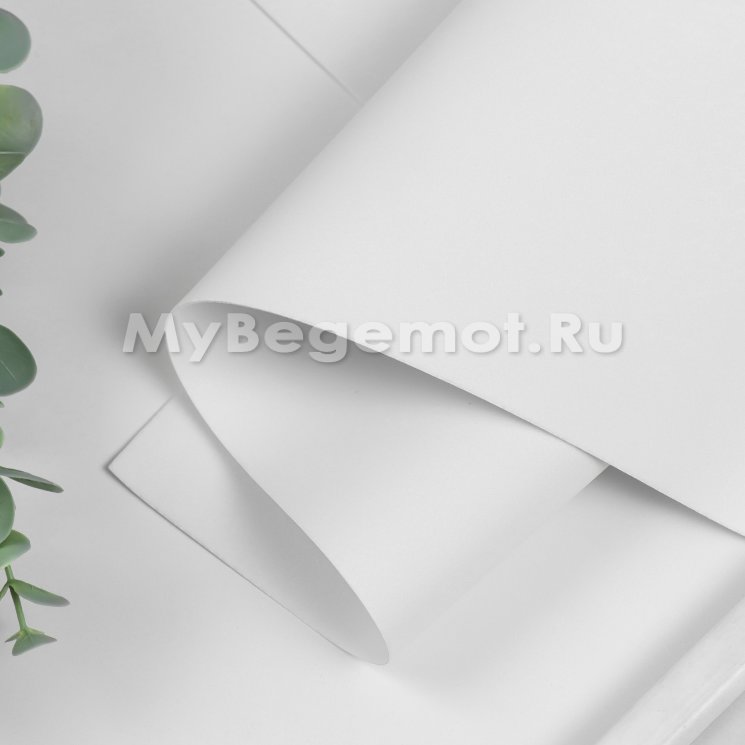 Иранский фоамиран 1 мм 60х70см, белый #101