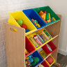 Стеллаж для хранения с 12 контейнерами KidKraft, яркий-натур