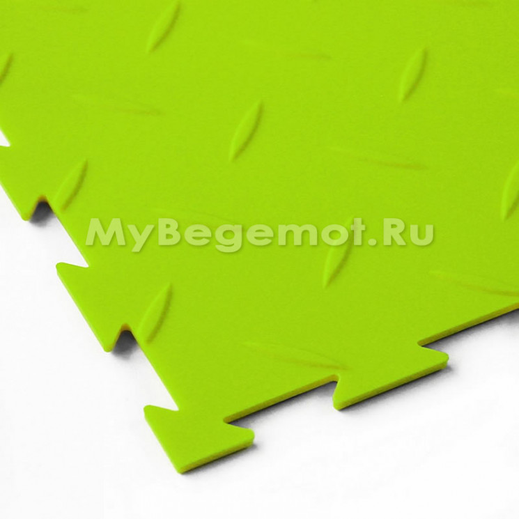 Модульное напольное ПВХ покрытие SENSOR RICE 7 мм, RAL 6018, салатовый.