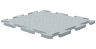 Резиновая плитка на пазлах RUBBLEX PUZZLE 1000х1000х25 мм, серая