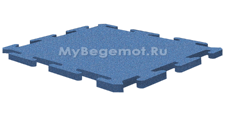 Резиновая плитка на пазлах RUBBLEX PUZZLE 1000х1000х10 мм, синяя
