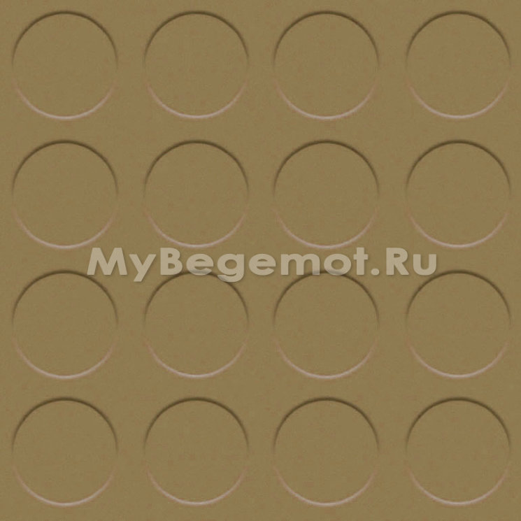 Резиновая дорожка, рулонная резина ТЭП "Монетка" 1.0*10.0 м, бежевый