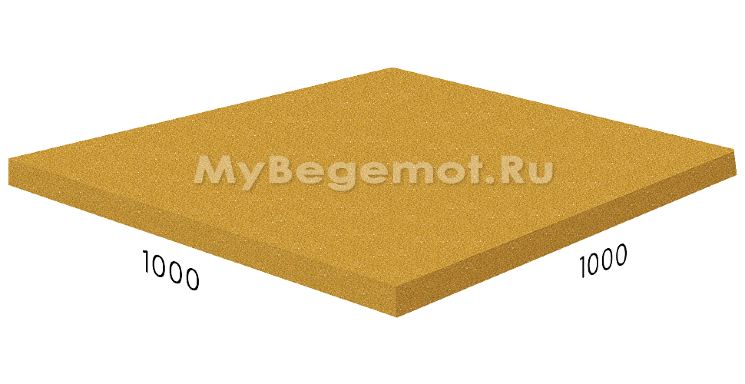 Резиновая плитка M-KORT STANDART, 1000x1000 мм, песочная