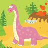  Детский коврик MamboBaby "Динозавры" 200*180*0.5 см